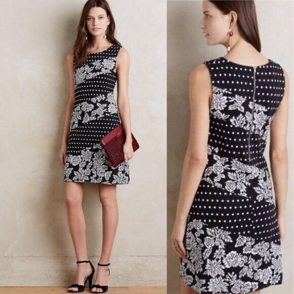 Anthropologie Maeve Effemy Dress Floral Jacquard Size Medium Sleeveless Bohemian - Picture 1 of 13